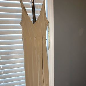 Women’s size 2 tan wrap dress.